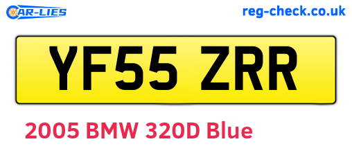 YF55ZRR are the vehicle registration plates.