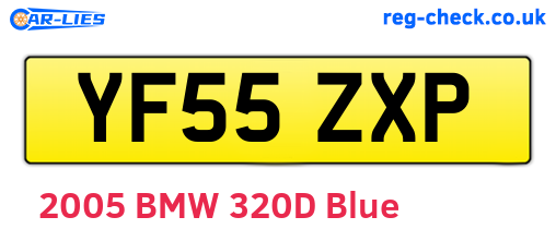 YF55ZXP are the vehicle registration plates.