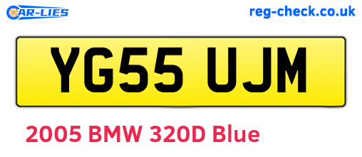 YG55UJM are the vehicle registration plates.
