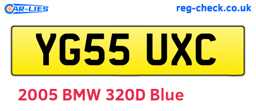 YG55UXC are the vehicle registration plates.