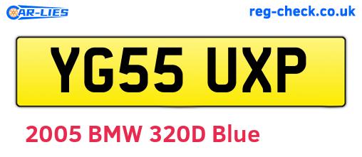 YG55UXP are the vehicle registration plates.