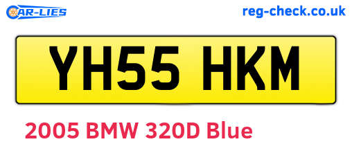 YH55HKM are the vehicle registration plates.