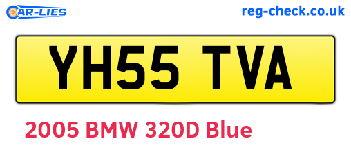 YH55TVA are the vehicle registration plates.
