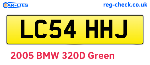 LC54HHJ are the vehicle registration plates.