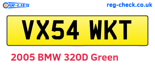 VX54WKT are the vehicle registration plates.