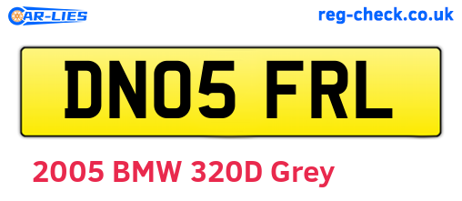 DN05FRL are the vehicle registration plates.