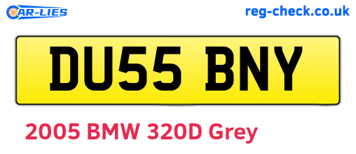 DU55BNY are the vehicle registration plates.