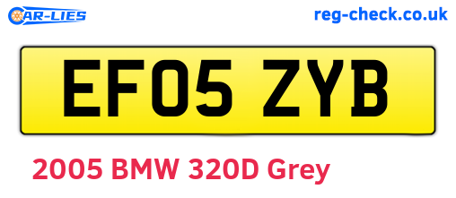 EF05ZYB are the vehicle registration plates.