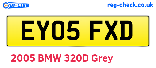 EY05FXD are the vehicle registration plates.