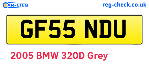 GF55NDU are the vehicle registration plates.