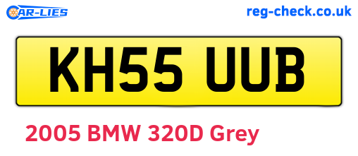 KH55UUB are the vehicle registration plates.