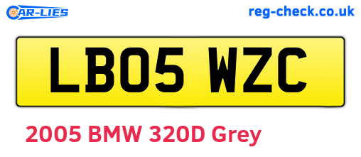 LB05WZC are the vehicle registration plates.