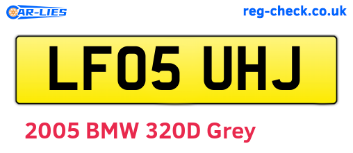 LF05UHJ are the vehicle registration plates.