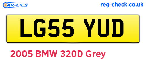 LG55YUD are the vehicle registration plates.