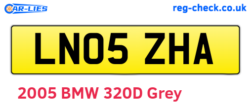 LN05ZHA are the vehicle registration plates.
