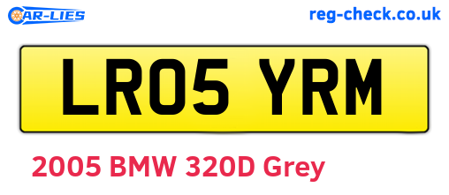LR05YRM are the vehicle registration plates.