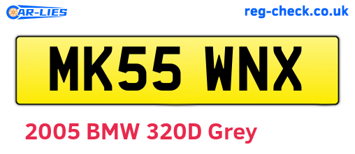 MK55WNX are the vehicle registration plates.