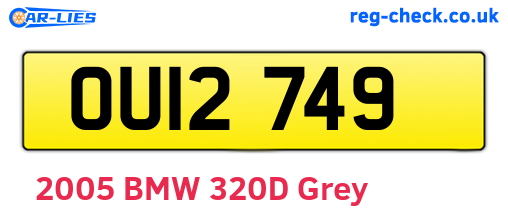 OUI2749 are the vehicle registration plates.