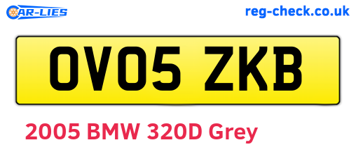 OV05ZKB are the vehicle registration plates.