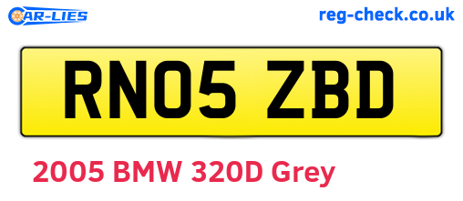 RN05ZBD are the vehicle registration plates.