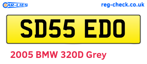 SD55EDO are the vehicle registration plates.