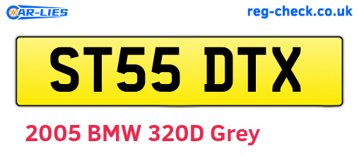 ST55DTX are the vehicle registration plates.