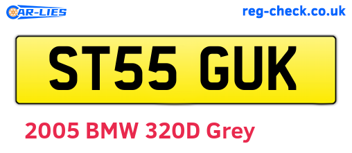 ST55GUK are the vehicle registration plates.