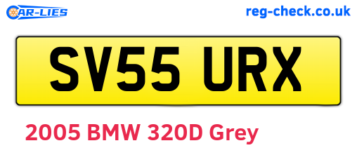 SV55URX are the vehicle registration plates.