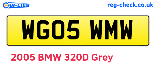 WG05WMW are the vehicle registration plates.