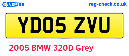 YD05ZVU are the vehicle registration plates.