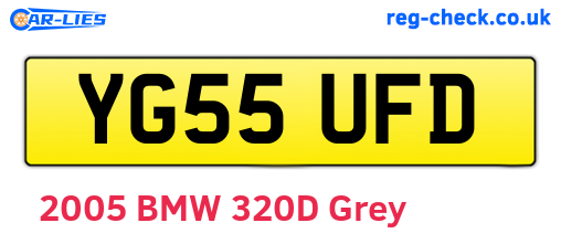 YG55UFD are the vehicle registration plates.