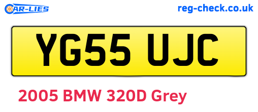 YG55UJC are the vehicle registration plates.