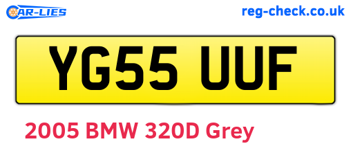 YG55UUF are the vehicle registration plates.