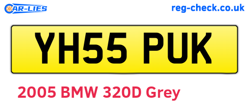 YH55PUK are the vehicle registration plates.