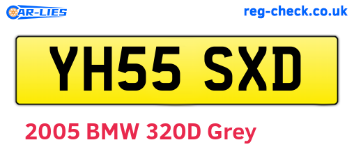 YH55SXD are the vehicle registration plates.