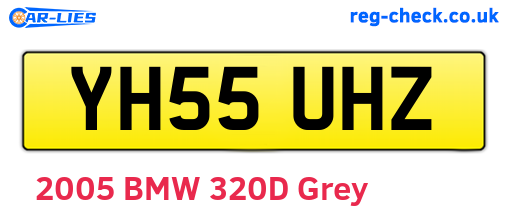 YH55UHZ are the vehicle registration plates.