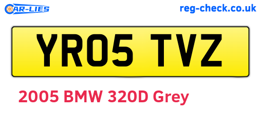 YR05TVZ are the vehicle registration plates.