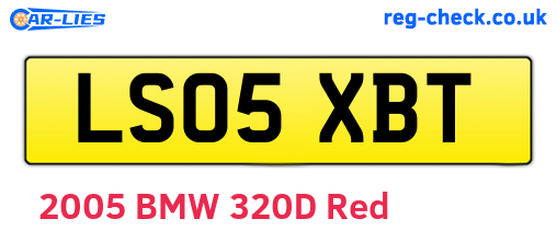 LS05XBT are the vehicle registration plates.