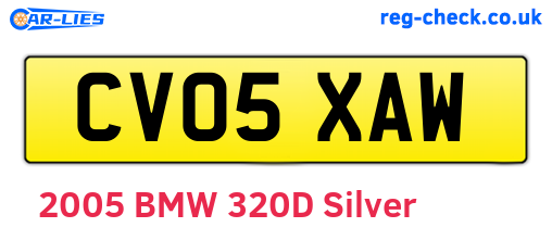 CV05XAW are the vehicle registration plates.