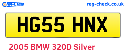 HG55HNX are the vehicle registration plates.