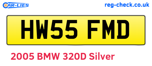 HW55FMD are the vehicle registration plates.