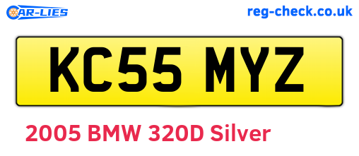 KC55MYZ are the vehicle registration plates.