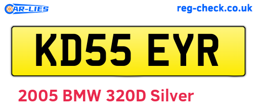 KD55EYR are the vehicle registration plates.