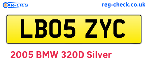 LB05ZYC are the vehicle registration plates.