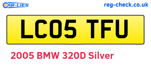 LC05TFU are the vehicle registration plates.