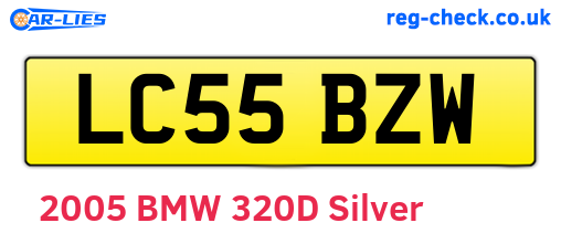 LC55BZW are the vehicle registration plates.