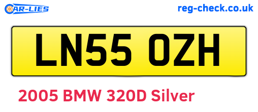LN55OZH are the vehicle registration plates.
