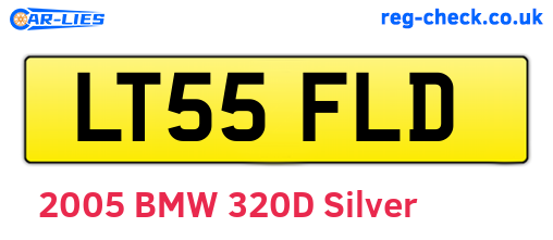 LT55FLD are the vehicle registration plates.