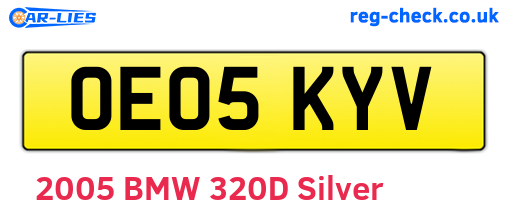 OE05KYV are the vehicle registration plates.