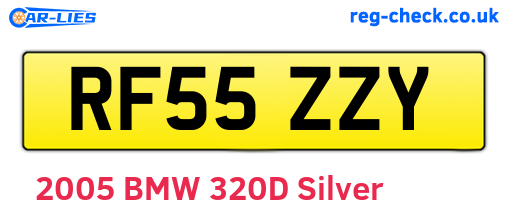 RF55ZZY are the vehicle registration plates.